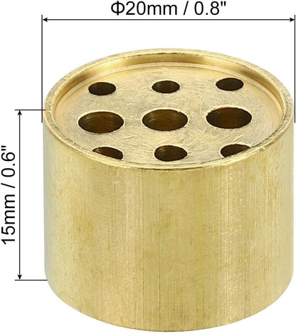 2Pcs Brass Incense Cone Burner Stick Holder 0.8" Dia.0.4" Tall