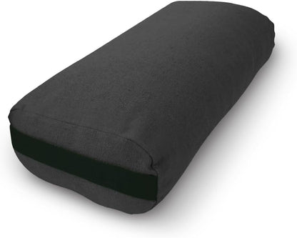 Yoga Bolster - Made In The USA With Eco Friendly Materials - Round or Rectangular Support Cushions That Elevate Your Practice - Organic Hemp Cover