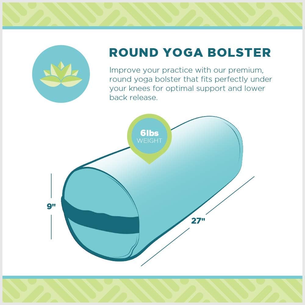 Yoga Bolster - Made In The USA With Eco Friendly Materials - Round or Rectangular Support Cushions That Elevate Your Practice - Organic Hemp Cover