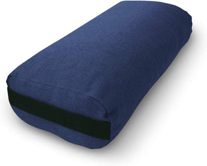 Yoga Bolster - Made In The USA With Eco Friendly Materials - Round or Rectangular Support Cushions That Elevate Your Practice - Organic Hemp Cover