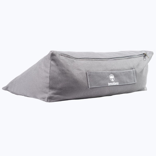 Meditation Cushion – Ergonomic Zafu Pillow for Yoga and Mindfulness – Washable Cover, Natural Buckwheat Fill, Premium Fabric (Cotton Blend/Polyester Variant) (Steel Gray, Medium)