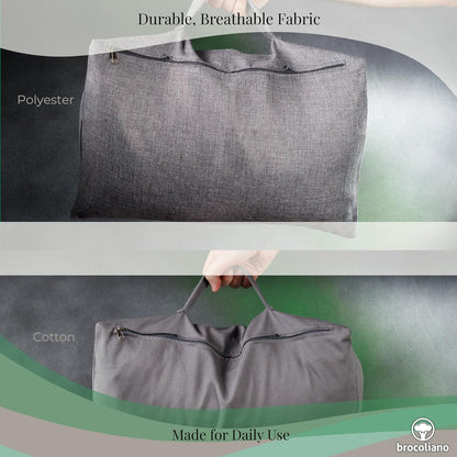 Meditation Cushion – Ergonomic Zafu Pillow for Yoga and Mindfulness – Washable Cover, Natural Buckwheat Fill, Premium Fabric (Cotton Blend/Polyester Variant) (Steel Gray, Medium)