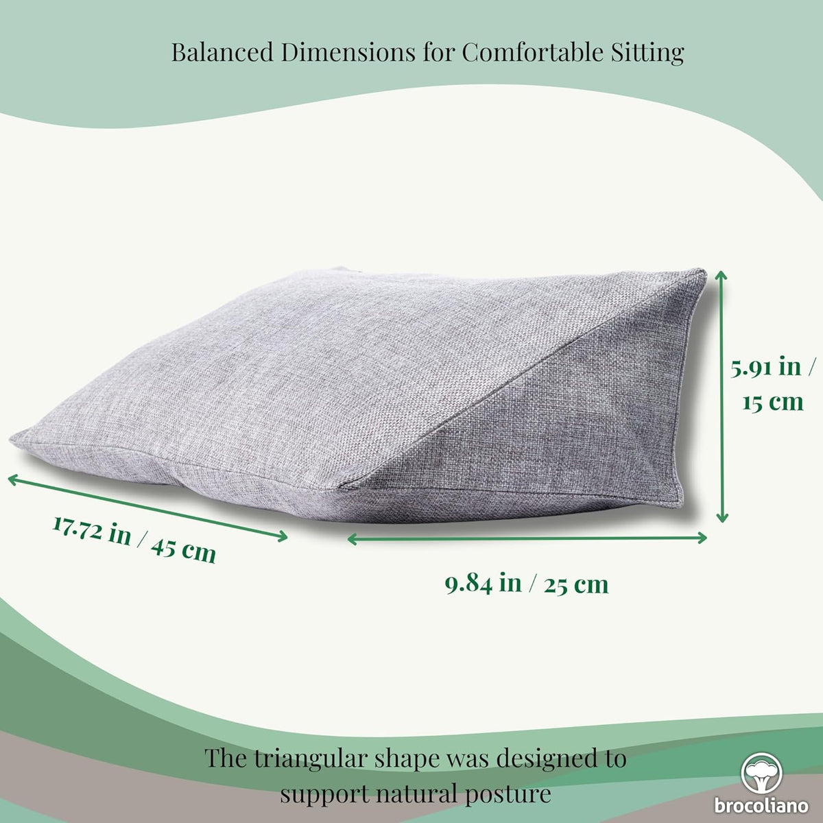 Meditation Cushion – Ergonomic Zafu Pillow for Yoga and Mindfulness – Washable Cover, Natural Buckwheat Fill, Premium Fabric (Cotton Blend/Polyester Variant) (Steel Gray, Medium)