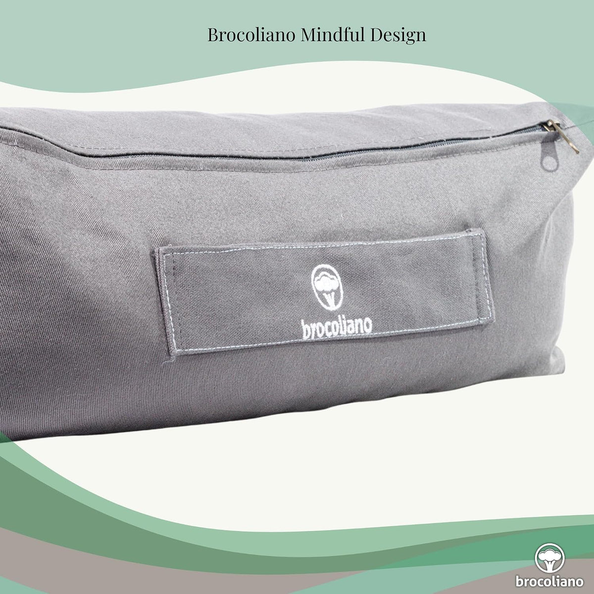Meditation Cushion – Ergonomic Zafu Pillow for Yoga and Mindfulness – Washable Cover, Natural Buckwheat Fill, Premium Fabric (Cotton Blend/Polyester Variant) (Steel Gray, Medium)