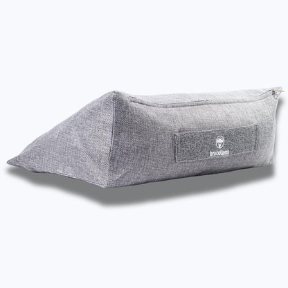 Meditation Cushion – Ergonomic Zafu Pillow for Yoga and Mindfulness – Washable Cover, Natural Buckwheat Fill, Premium Fabric (Cotton Blend/Polyester Variant) (Steel Gray, Medium)