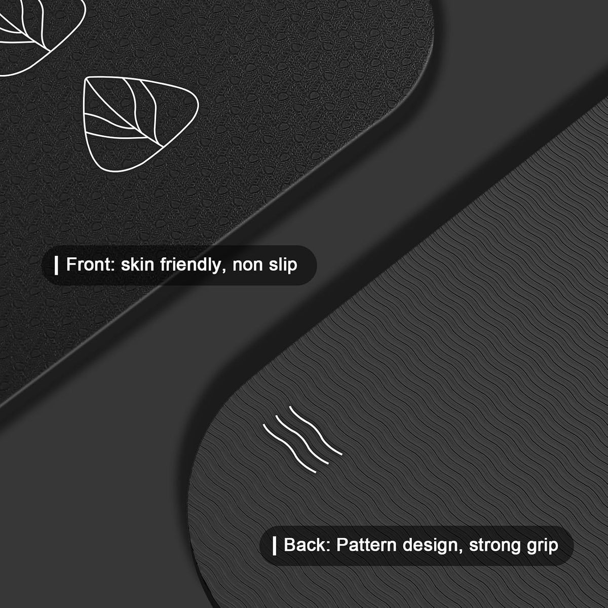 iodoo Foldable Yoga Mat 72" L x 32" W x 0.32 Inch Extra Thicked and Wided, Folding Yoga Mat for Travel with Canvas Carrying Bag, Non-Slip TPE Exercise Pilates Mat