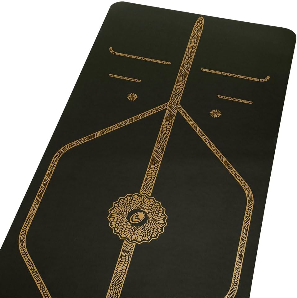 Travel Yoga Mat - Patented Alignment Design, Advanced Non-Slip Grip