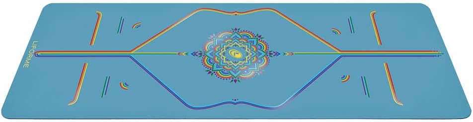 Travel Yoga Mat - Patented Alignment Design, Advanced Non-Slip Grip