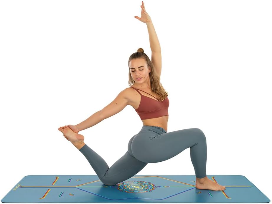 Travel Yoga Mat - Patented Alignment Design, Advanced Non-Slip Grip
