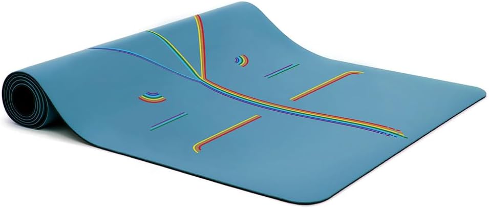 Travel Yoga Mat - Patented Alignment Design, Advanced Non-Slip Grip