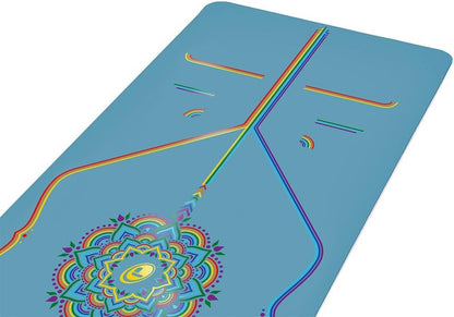 Travel Yoga Mat - Patented Alignment Design, Advanced Non-Slip Grip