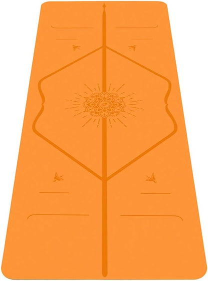 Travel Yoga Mat - Patented Alignment Design, Advanced Non-Slip Grip