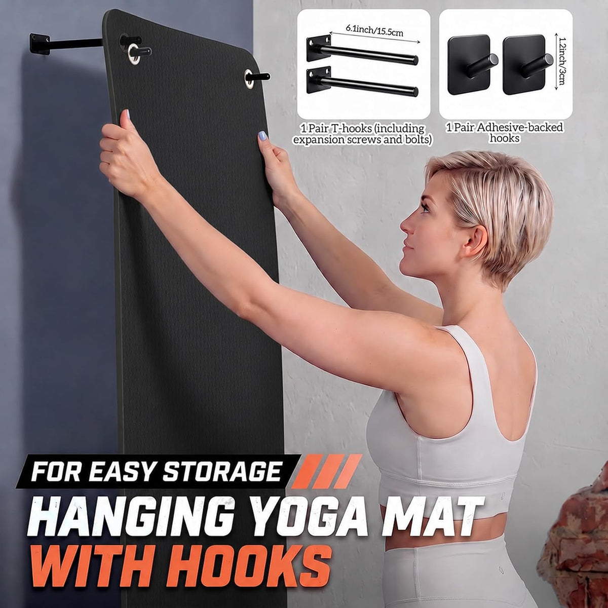 Hanging Exercise Mat with Hooks