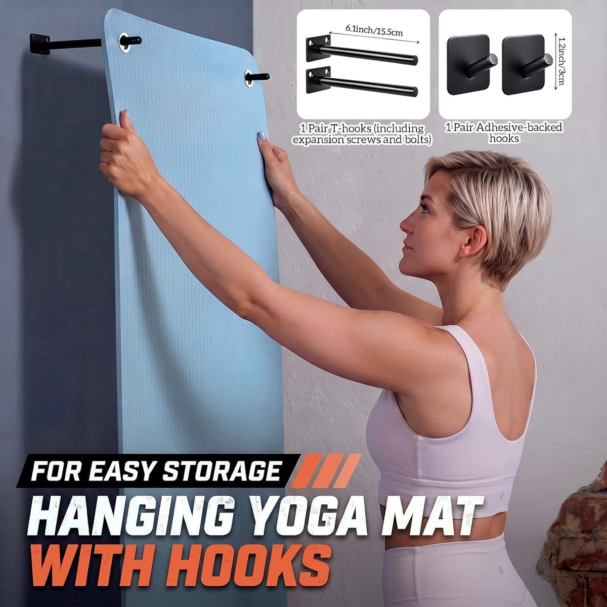 Hanging Exercise Mat with Hooks