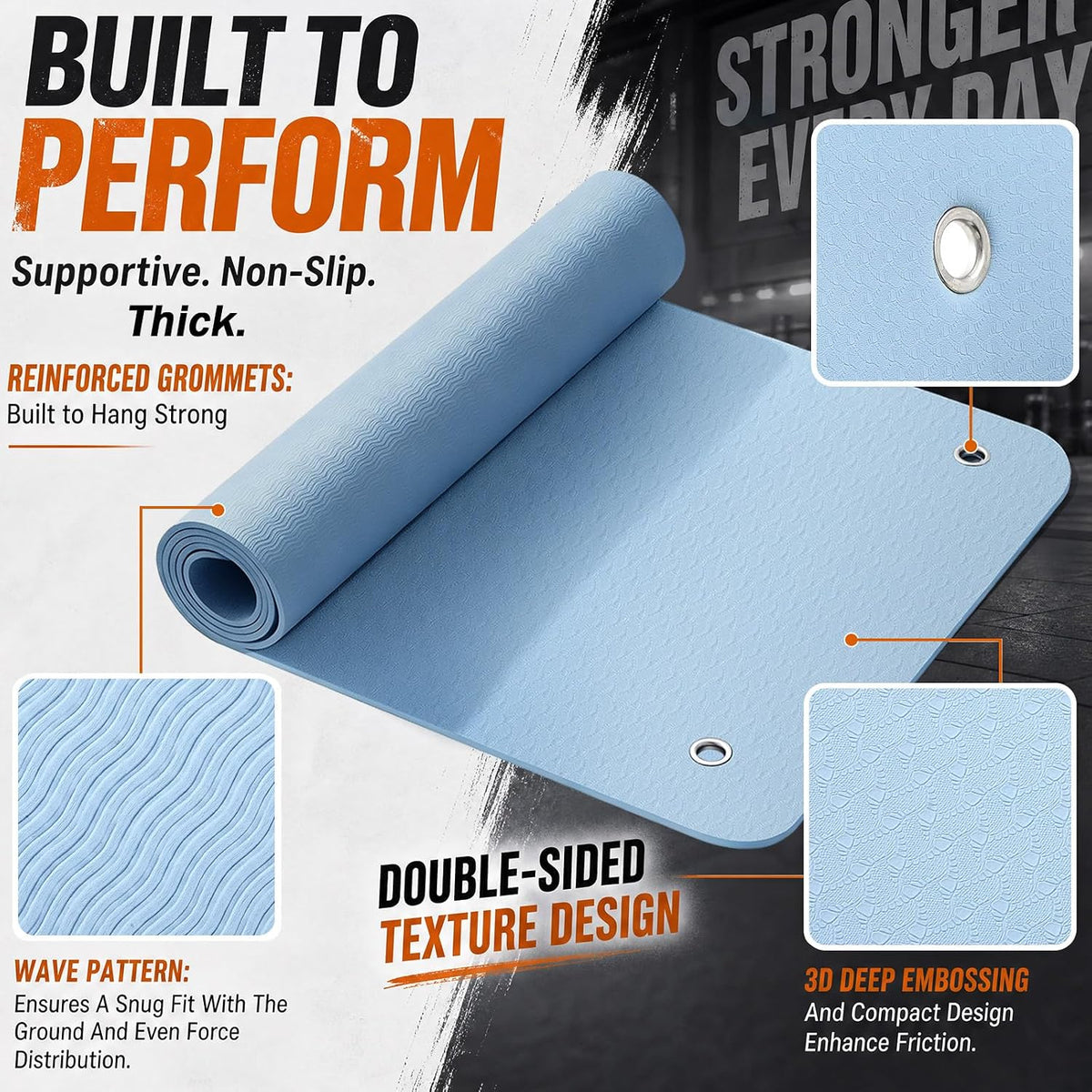 Hanging Exercise Mat with Hooks