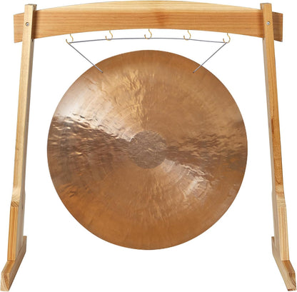 14" Gong Stands, Wind Chimes Wood Stand with Base for 1 Gong or 4 Chimes, Light & Portable Multipurpose Stand, Easy Assembly for Sound Healing, Meditation, Yoga