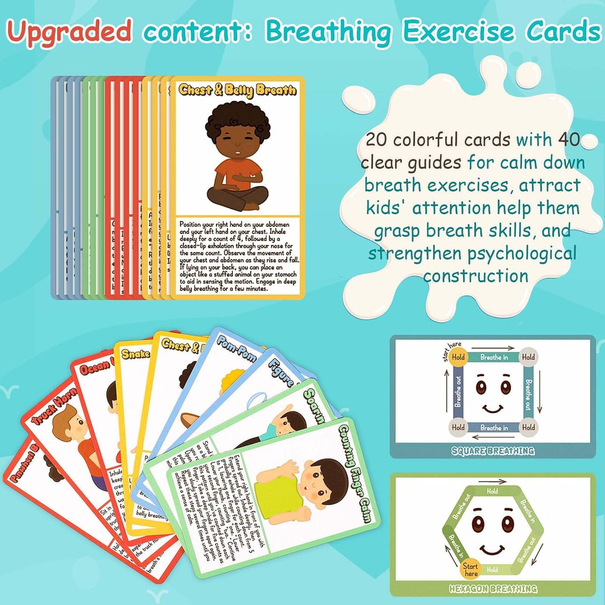 Kids Yoga Dice Set - Yoga Pose Practice Card Set for Kids