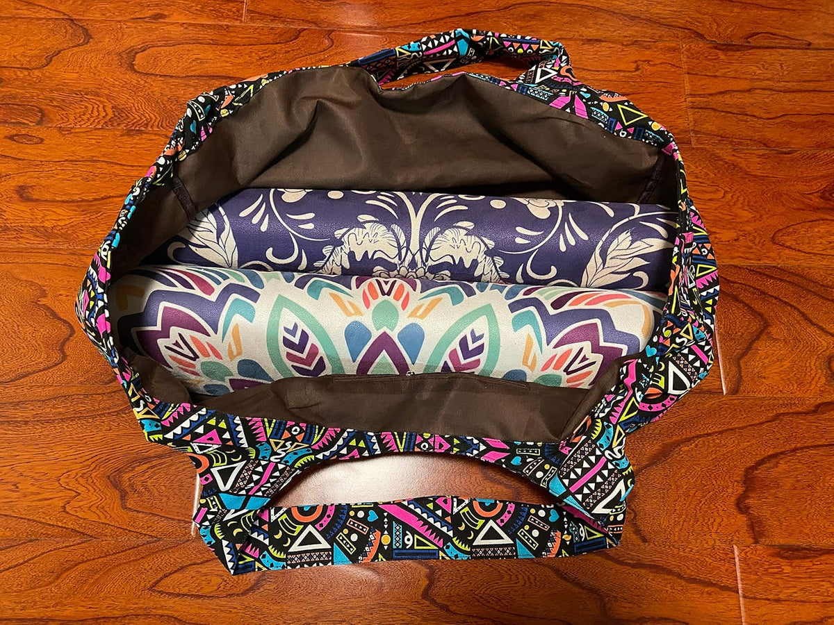 Yoga Mat Bag Large Yoga Mat Tote Sling Carrier with Pockets Fits Mats with Multi-Functional Storage Pockets Light and Durable
