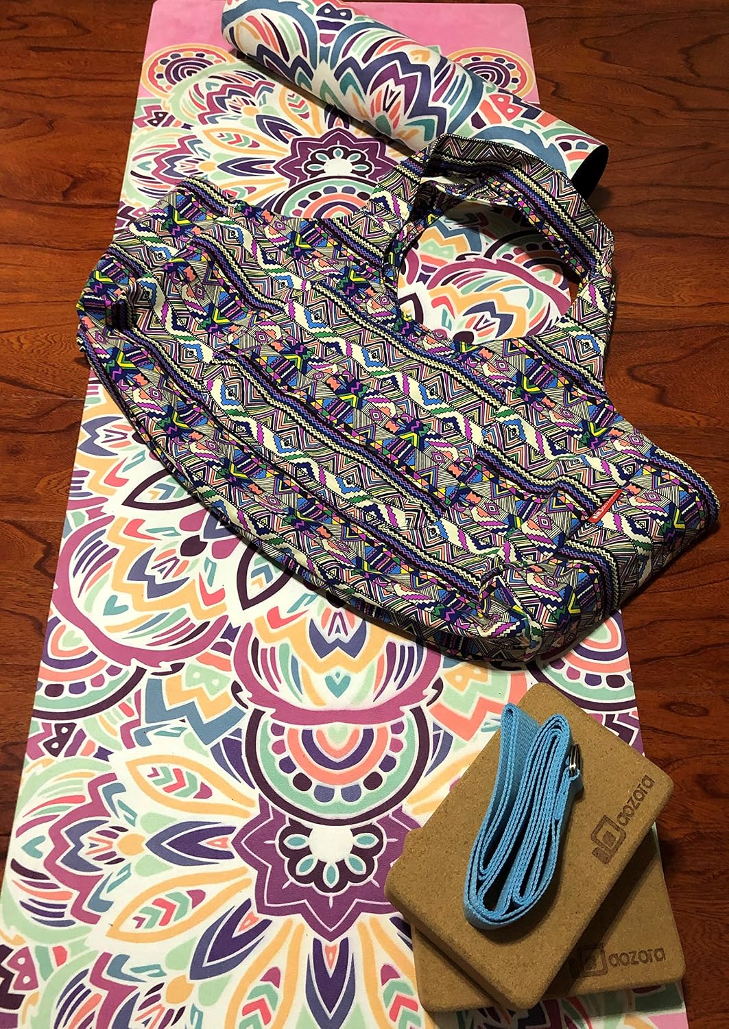Yoga Mat Bag Large Yoga Mat Tote Sling Carrier with Pockets Fits Mats with Multi-Functional Storage Pockets Light and Durable