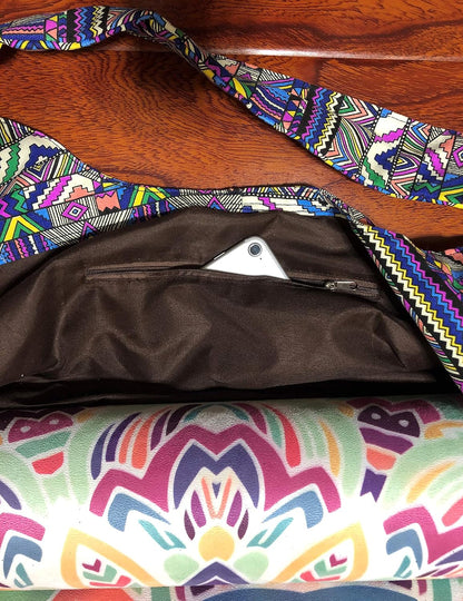 Yoga Mat Bag Large Yoga Mat Tote Sling Carrier with Pockets Fits Mats with Multi-Functional Storage Pockets Light and Durable