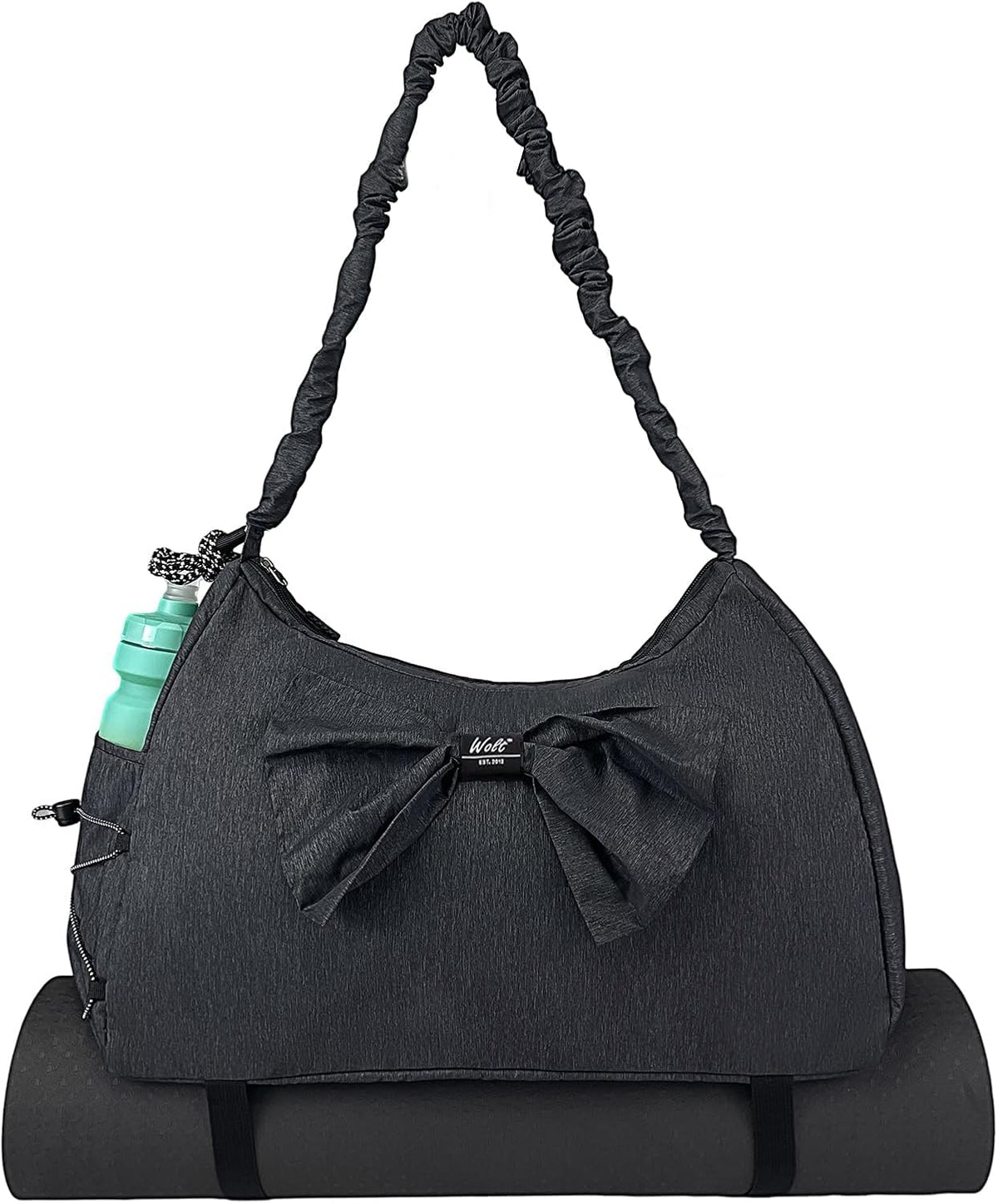 Gym Bag For Women, Yoga Mat Bag with Shoes Compartment, Wet Pocket and Water Bottle Pocket