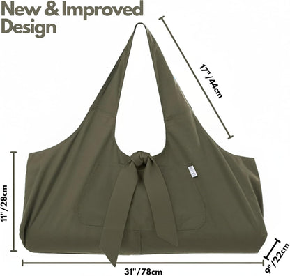 Yoga Mat Bag | The ORIGINAL YogiiiTotePRO | Large Yoga Mat Bag or Yoga Mat Carrier with Side Pocket | Yoga Bag Fits Most Size Mats