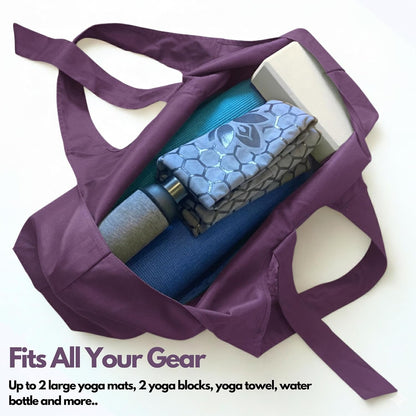 Yoga Mat Bag | The ORIGINAL YogiiiTotePRO | Large Yoga Mat Bag or Yoga Mat Carrier with Side Pocket | Yoga Bag Fits Most Size Mats