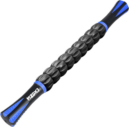 Wooden Cellulite Massage Roller for Legs and Thighs - Handheld Fascia Blaster Tool for Muscle Relief, Lymphatic Drainage & Body Sculpting - Anti Cellulite Massager for Women and Men (12 Wheel)
