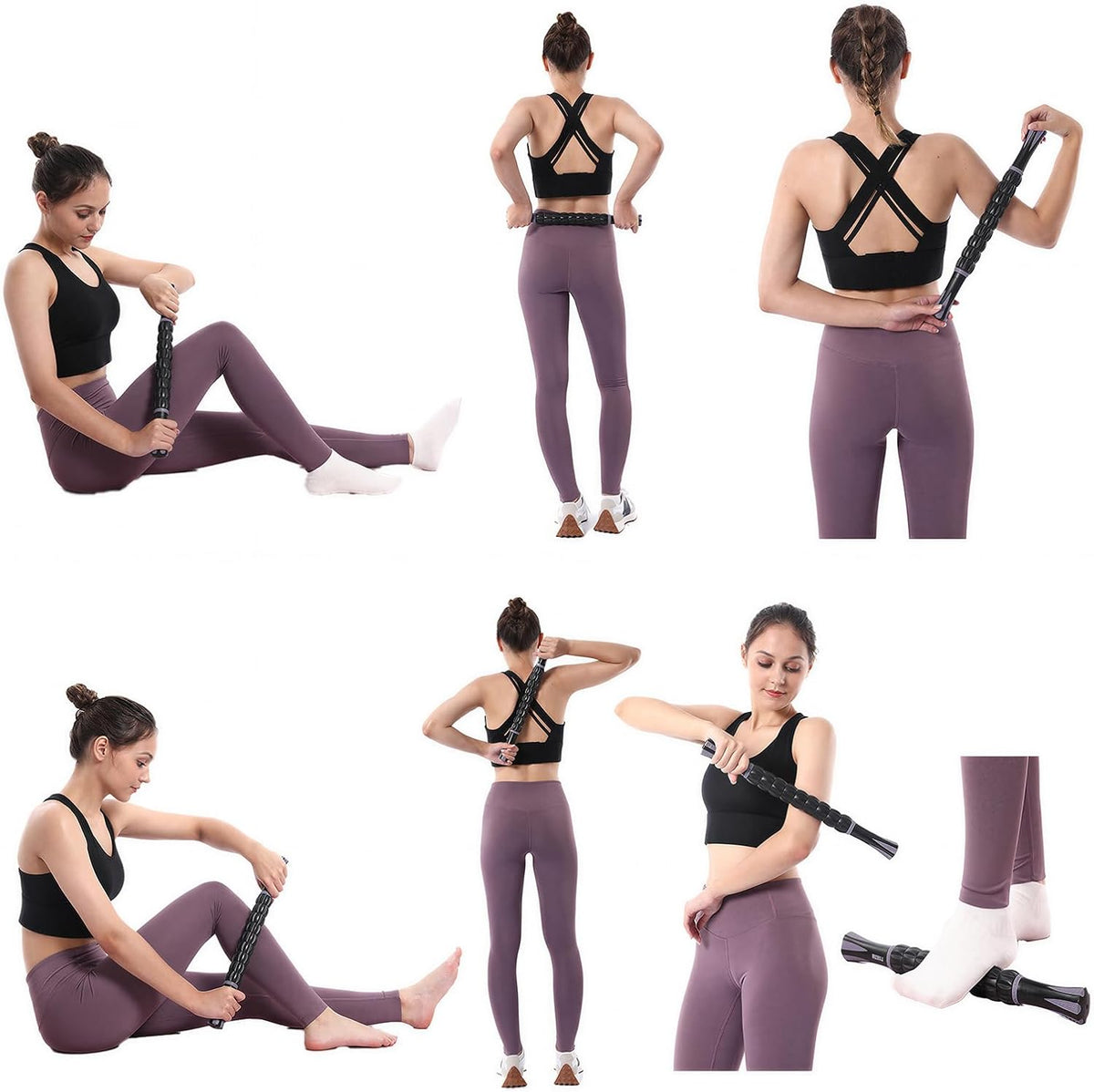Wooden Cellulite Massage Roller for Legs and Thighs - Handheld Fascia Blaster Tool for Muscle Relief, Lymphatic Drainage & Body Sculpting - Anti Cellulite Massager for Women and Men (12 Wheel)