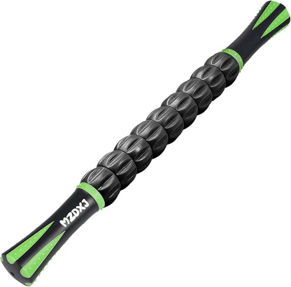 Wooden Cellulite Massage Roller for Legs and Thighs - Handheld Fascia Blaster Tool for Muscle Relief, Lymphatic Drainage & Body Sculpting - Anti Cellulite Massager for Women and Men (12 Wheel)