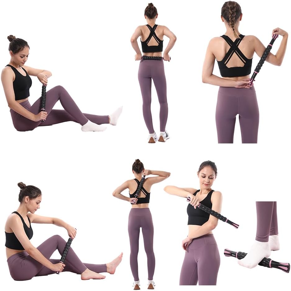 Wooden Cellulite Massage Roller for Legs and Thighs - Handheld Fascia Blaster Tool for Muscle Relief, Lymphatic Drainage & Body Sculpting - Anti Cellulite Massager for Women and Men (12 Wheel)