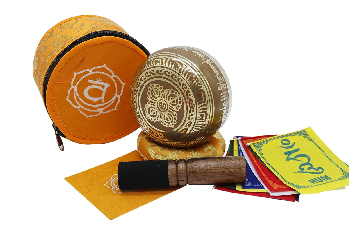 Seven Tibetan Singing Bowls Set - Choose Your Favorite Bowl, Improve Meditation Practice (Root Chakra)