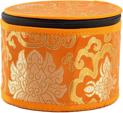 Large Tibetan Singing bowl Set - Bronze Style - Easy To Play - 5" Sound Yoga Bowl Mantra Design Mindfulness Meditation Healing Sound Gift