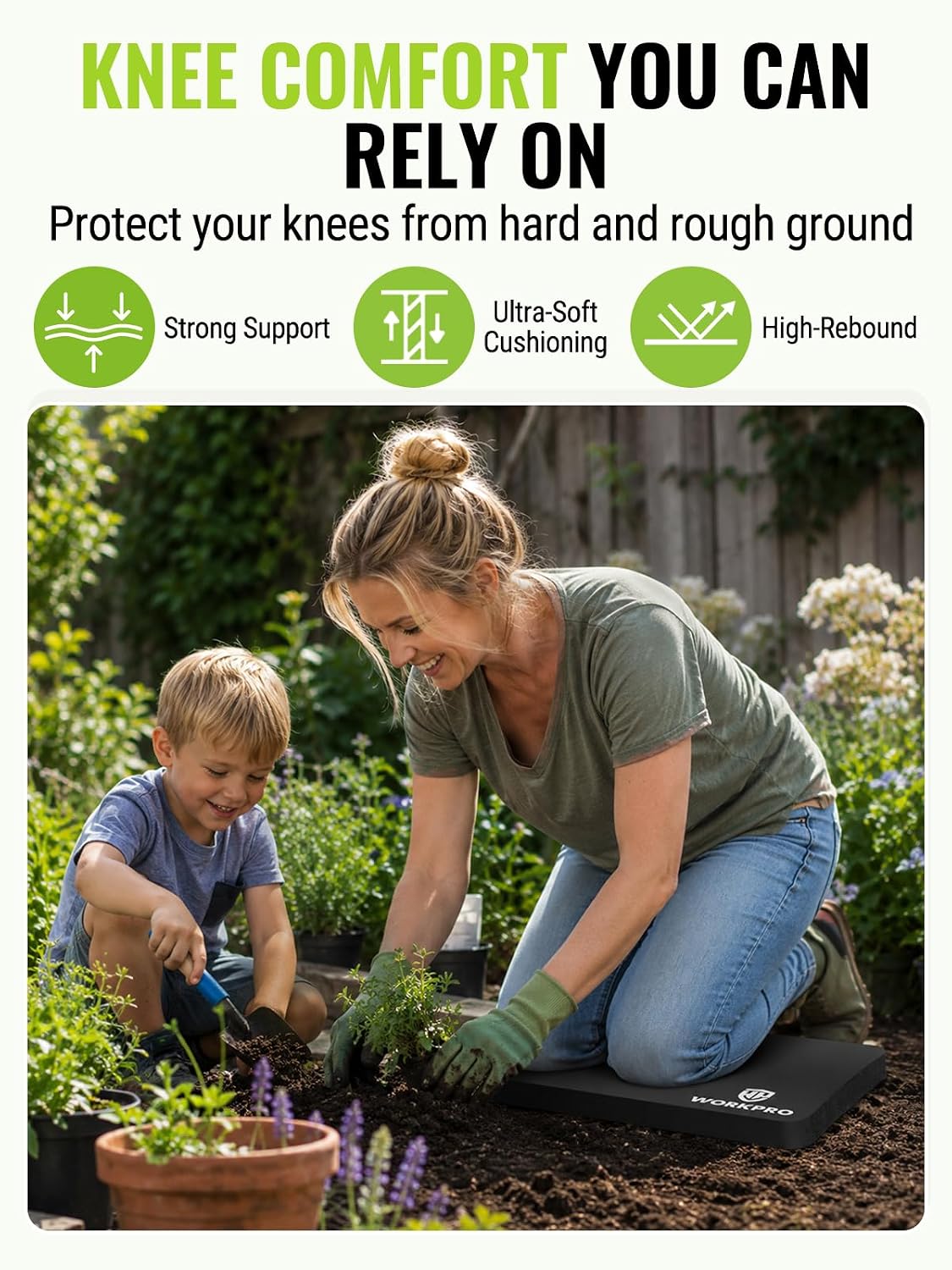 Extra Thick Kneeling Pad, Soft NBR Foam Cushioning for Knees