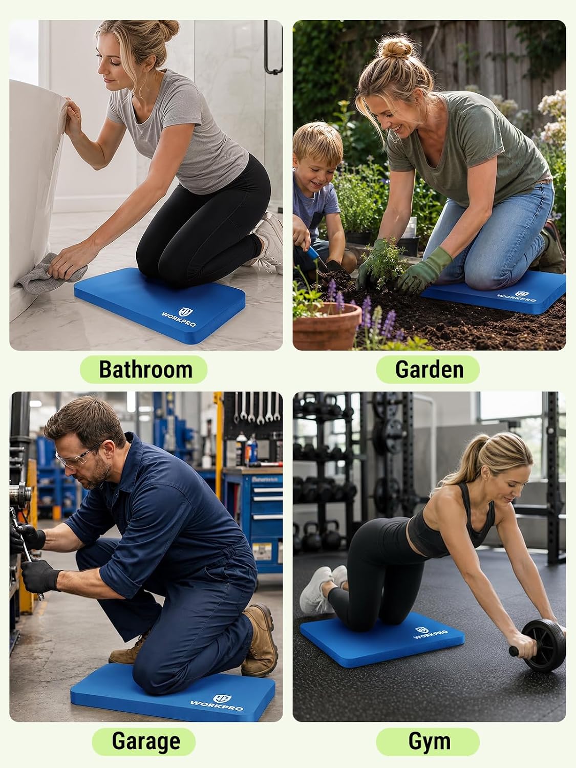 Extra Thick Kneeling Pad, Soft NBR Foam Cushioning for Knees
