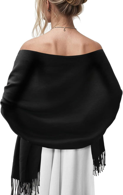 Women's Scarf Pashmina Shawls and Wraps for Evening Dress Wedding Bridal Bridesmaid Winter Warm Long Large Scarves - Colors B