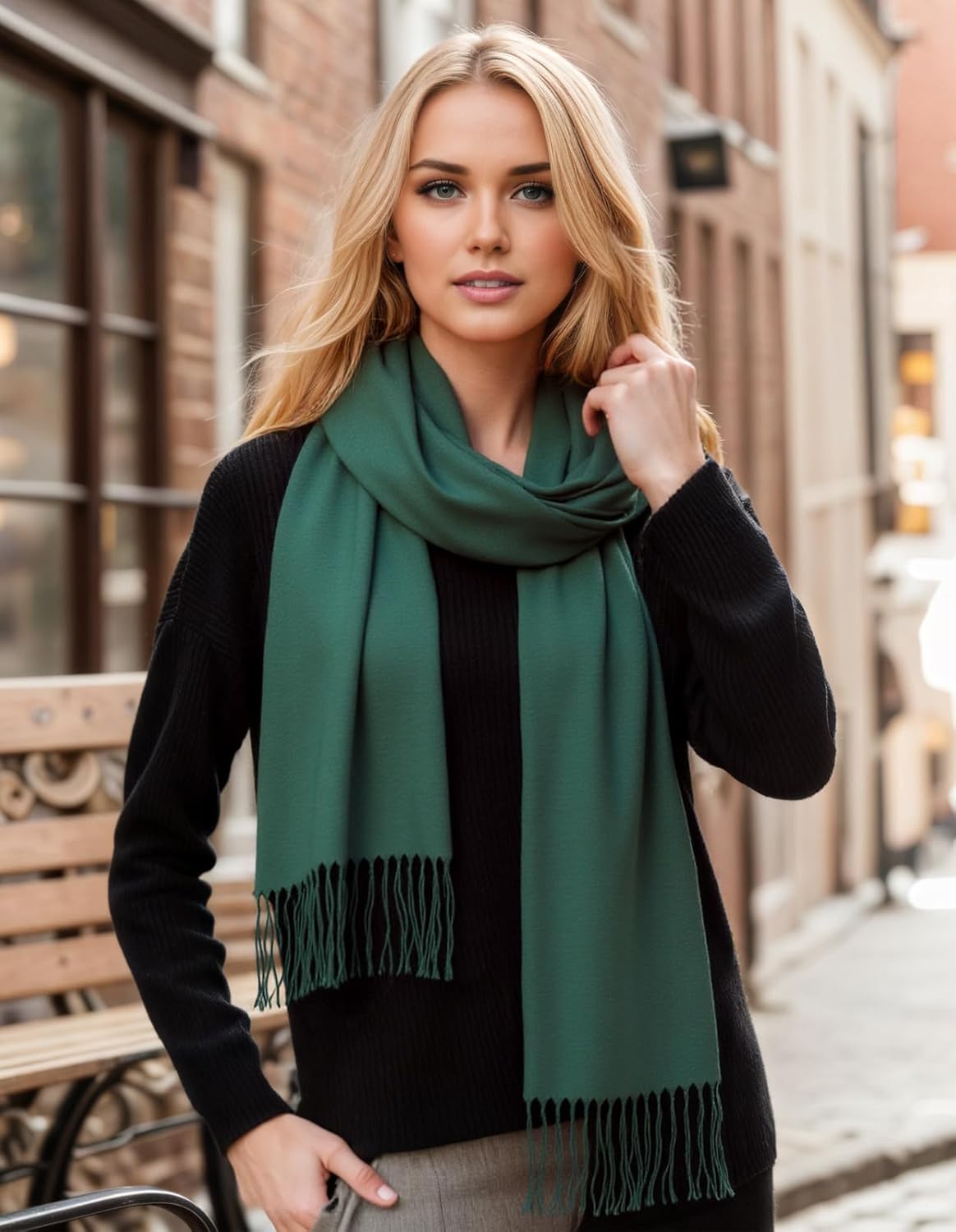 Women's Scarf Pashmina Shawls and Wraps for Evening Dress Wedding Bridal Bridesmaid Winter Warm Long Large Scarves - Colors B