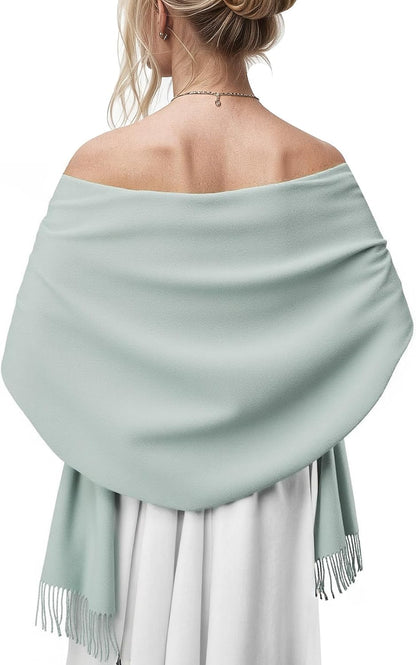 Women's Scarf Pashmina Shawls and Wraps for Evening Dress Wedding Bridal Bridesmaid Winter Warm Long Large Scarves - Colors B