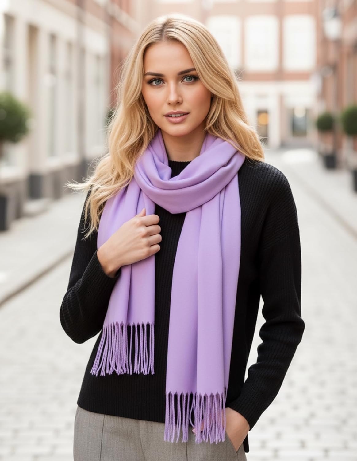 Women's Scarf Pashmina Shawls and Wraps for Evening Dress Wedding Bridal Bridesmaid Winter Warm Long Large Scarves - Colors B