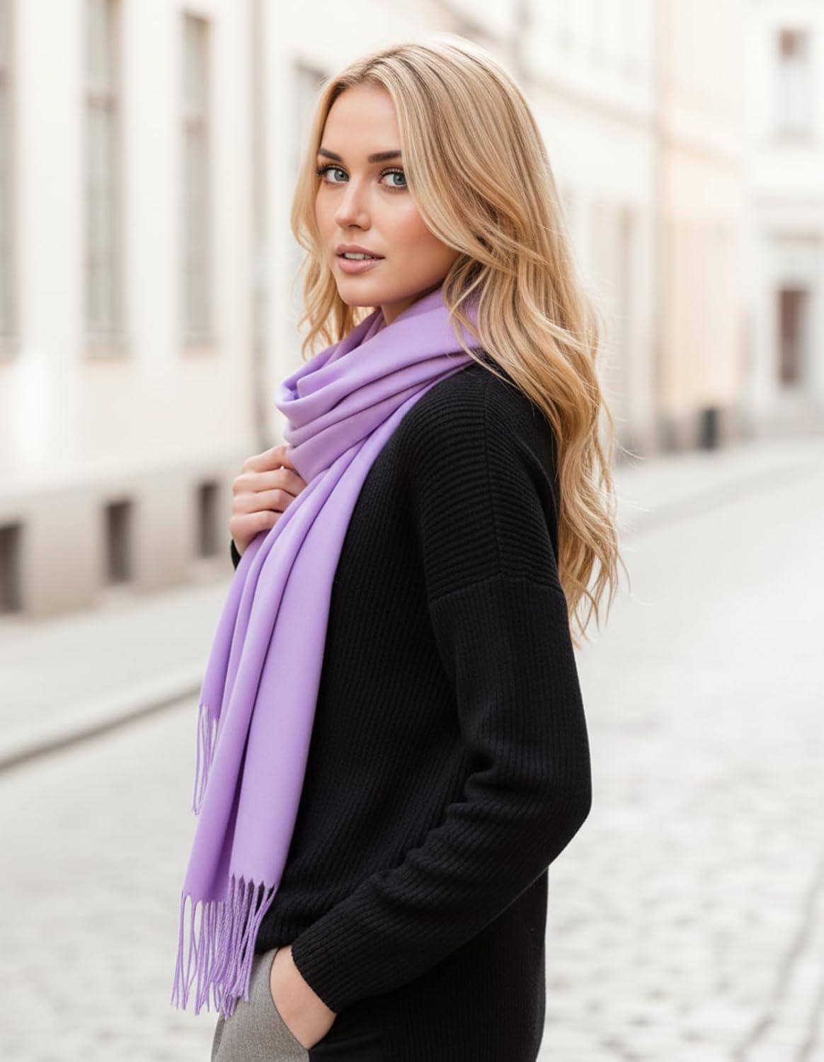 Women's Scarf Pashmina Shawls and Wraps for Evening Dress Wedding Bridal Bridesmaid Winter Warm Long Large Scarves - Colors B