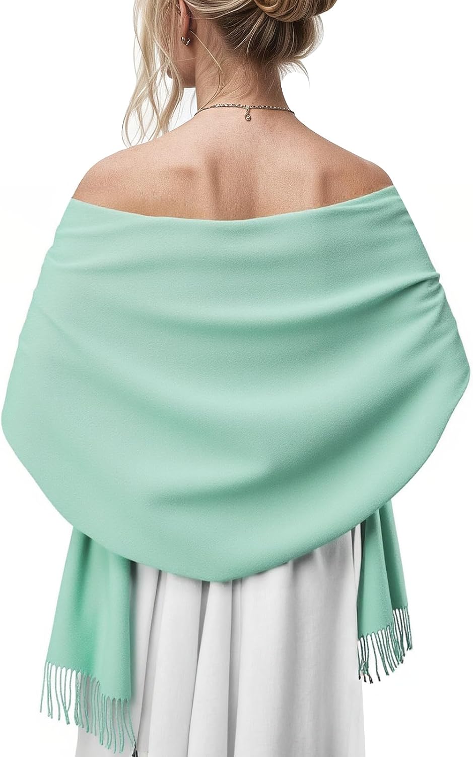 Women's Scarf Pashmina Shawls and Wraps for Evening Dress Wedding Bridal Bridesmaid Winter Warm Long Large Scarves - Colors B