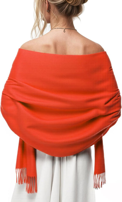 Women's Scarf Pashmina Shawls and Wraps for Evening Dress Wedding Bridal Bridesmaid Winter Warm Long Large Scarves - Colors B