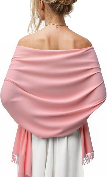 Women's Scarf Pashmina Shawls and Wraps for Evening Dress Wedding Bridal Bridesmaid Winter Warm Long Large Scarves - Colors B