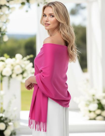 Women's Scarf Pashmina Shawls and Wraps for Evening Dress Wedding Bridal Bridesmaid Winter Warm Long Large Scarves - Colors B