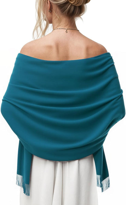 Women's Scarf Pashmina Shawls and Wraps for Evening Dress Wedding Bridal Bridesmaid Winter Warm Long Large Scarves - Colors B