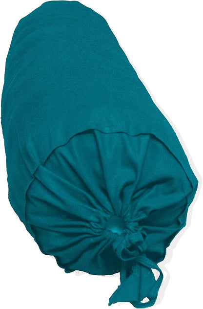 HANDICRAFTS Cotton 240TC - Bolster Cover Full Round Removable Cover for Neck Roll, Leg Rest,Yoga Practice, Meditation, Bed Sofa Couch (Turquoise Blue, 8"x24"(20 cm x 60 cm))