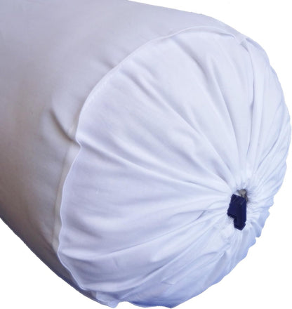 HANDICRAFTS Cotton 240TC - Bolster Cover Full Round Removable Cover for Neck Roll, Leg Rest,Yoga Practice, Meditation, Bed Sofa Couch (Turquoise Blue, 8"x24"(20 cm x 60 cm))