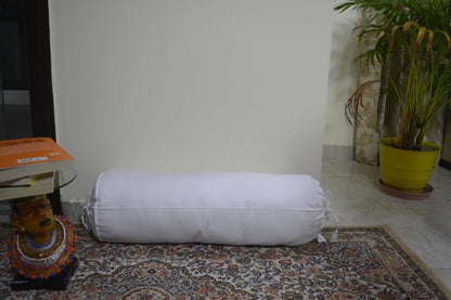 HANDICRAFTS Cotton 240TC - Bolster Cover Full Round Removable Cover for Neck Roll, Leg Rest,Yoga Practice, Meditation, Bed Sofa Couch (Turquoise Blue, 8"x24"(20 cm x 60 cm))