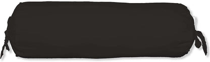 HANDICRAFTS Cotton 240TC - Bolster Cover Full Round Removable Cover for Neck Roll, Leg Rest,Yoga Practice, Meditation, Bed Sofa Couch (Turquoise Blue, 8"x24"(20 cm x 60 cm))