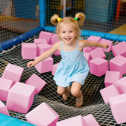 Foam Pit Blocks Foam Padding Sponge Pit Cubes Sponge Blocks for Amusement Park Gymnastics Freerunning and Parkour Courses - 24PCS 5" x 5" x 5" (Dark Blue)